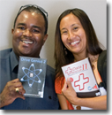 Liana Lehua &amp; Anton Anderson with their Prosoft speaker's gifts